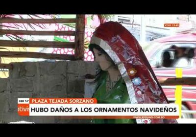 Pesebre de la Plaza Tejada Sorzano fue dañado por  personas que entraron para tomarse fotografías.