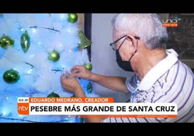 El pesebre más grande de Santa Cruz mide 12 m² y tiene más de mil adornos navideños