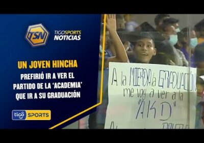 Un joven hincha prefirió ir a ver el partido de la ‘Academia’ que ir a su graduación.