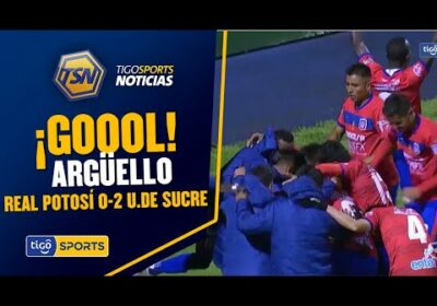 ¡Gol de Universitario de Sucre! Argüello aprovechó para empujar el balón al fondo de las redes.