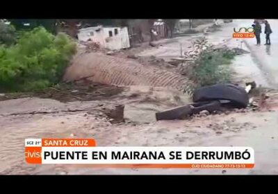 Intensa lluvia provoca deslizamiento de tierras y rutas intransitables en los valles cruceños