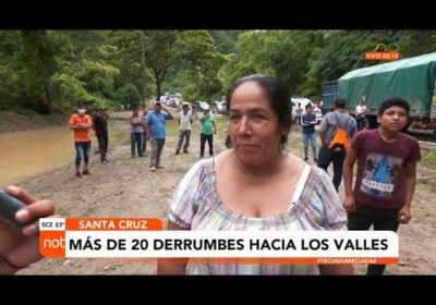 Derrumbes en ruta a los valles perjudica a viajeros