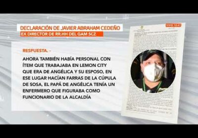 Javier Cedeño involucra a Sosa en montar «estructura de corrupción» durante su gestión municipal