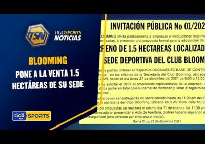 Blooming pone a la venta 1.5 hectáreas de su sede.