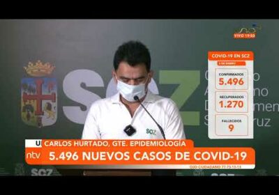 5.496 nuevos casos de covid-19 en Santa Cruz