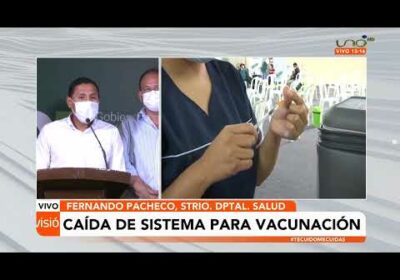Caída del sistema para vacunación