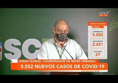 5 552 nuevos casos y 27 fallecidos en Santa Cruz