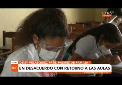 Padres de Familia en desacuerdo con retorno a las aulas