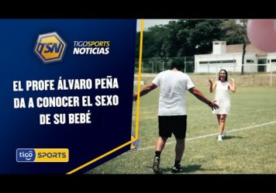 El profe Álvaro Peña da a conocer el sexo de su bebé de una manera futbolera.