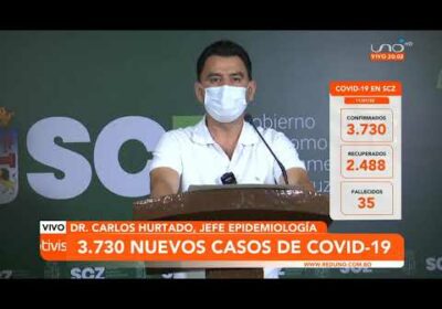 3.730 nuevos casos y 35 fallecidos por Covid-19 en Santa Cruz