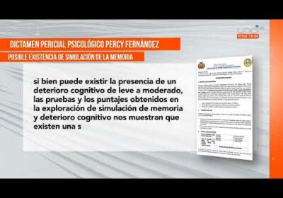 Dictamen pericial psicológico de Percy Fernández