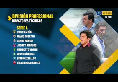 Estos son los directores técnicos de las series A y B.