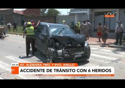 Accidente de tránsito con 6 heridos en Santa Cruz