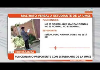 Estudiante fue agredida verbalmente por funcionario de la UMSS| Cochabamba| Notivisión