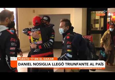 Daniel Nosiglia llegó triunfante al país