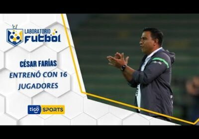 César Farías entrenó con 16 jugadores. El trabajo fue a doble turno en la cancha de Chaco Petrolero.