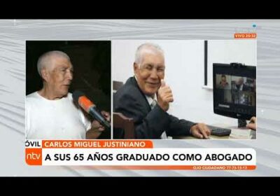 Graduado a sus 65 años como abogado