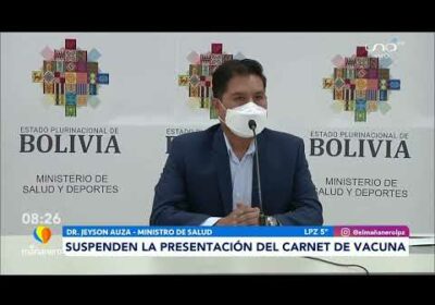 Gobierno suspende la presentación del carnet de vacunas y pruebas PCR.