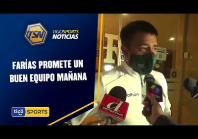 Farías promete un buen equipo mañana. Destaca la expectativa en Sucre.