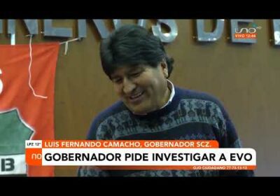 Camacho pide investigar a Morales