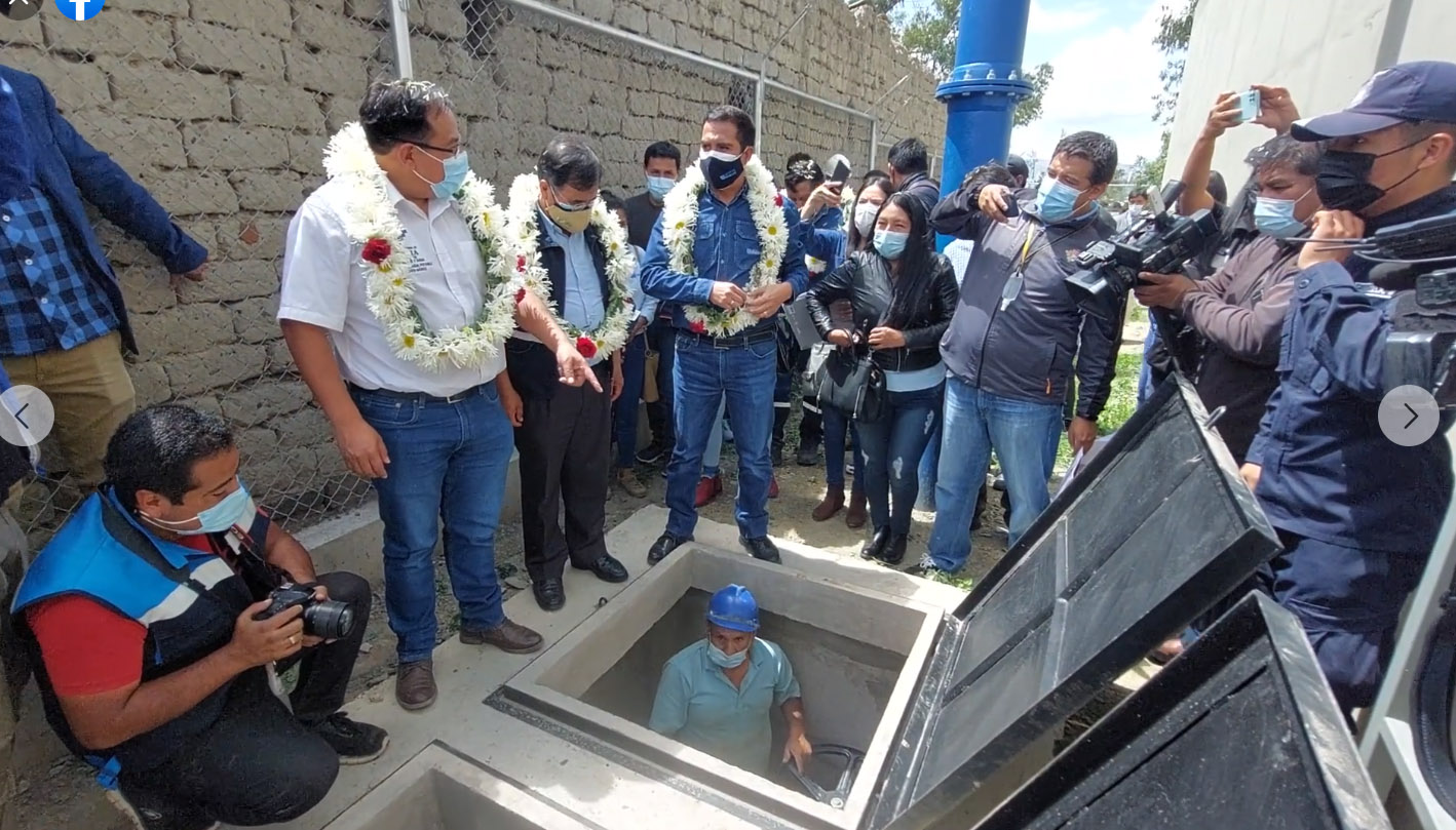 Hacen pruebas hidráulicas en cárcamo de agua de Colcapirhua