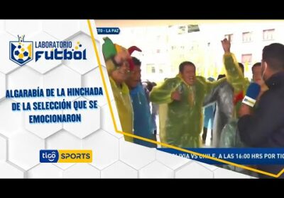Algarabía de la Hinchada de la Selección que se emocionaron previo al partido