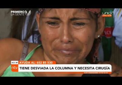 Madre de 3 niños tiene desviada la columna y necesita ayuda