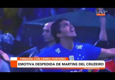 Emotiva despedida de Martins del Cruzeiro