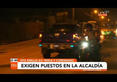 Protestantes exigén puestos en la alcaldía