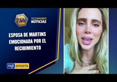 Esposa de Martins emocionada por el recibimiento. Agradeció a hinchadas del Cruzeiro y Cerro.