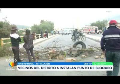 Nuevamente bloquean la Av. Villazón en Cochabamba, vecinos piden obras públicas