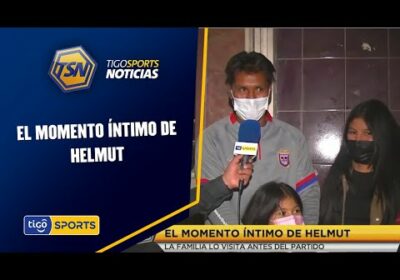 El momento íntimo de Helmut. La familia lo visita antes del partido.