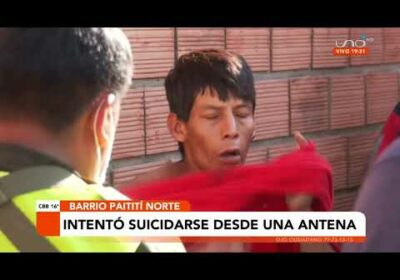 Hombre de 44 años intentó suicidarse desde una antena