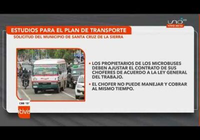 Alcaldía cruceña pone requerimientos para el transporte público