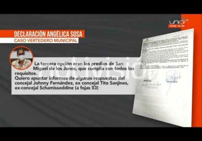 Declaración de Angelica sosa, caso vertedero