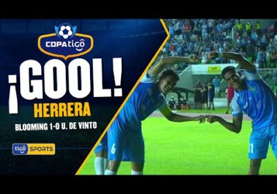 ¡Gol de Blooming! Herrera con un gran tiro libre anota el primer tanto del cotejo para la ‘Academia’