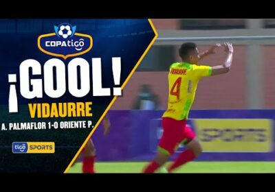 12′ ¡Gol de Palmaflor! Llegó la apertura del marcador en Colcapirhua, Vidaurre adelanta a Palmaflor.