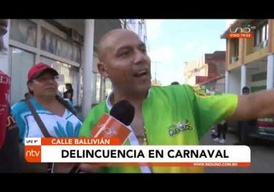 Vandalismo en el centro cruceño en este último día de  Carnaval