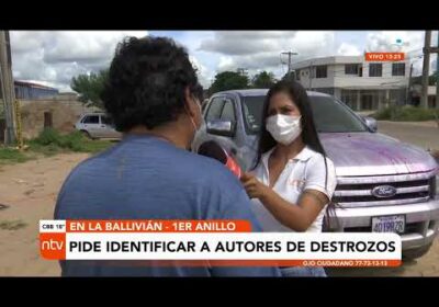 Piden identificar a los autores de los destrozos a un auto en la Ballivián