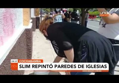 SLIM repintó paredes de iglesias grafiteadas el martes |Notivisión |Cochabamba