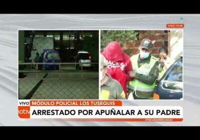 Arrestado por apuñalar a su padre