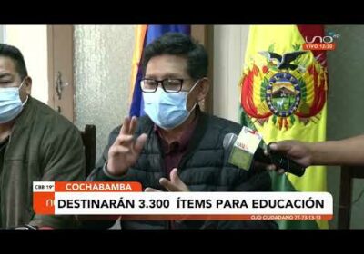 Cochabamba recibirá 800 ítems para educación