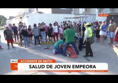 El estado de la joven que se accidentó en moto empeora cada día