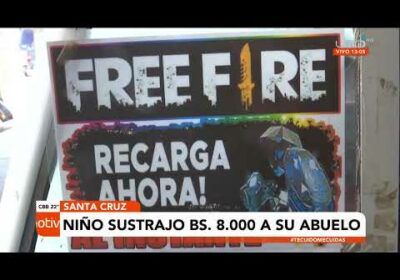 Niño sustrajo bs. 8.000 a su abuelo para jugar Free Fire