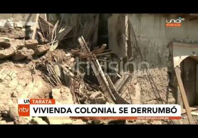 Una vivienda colonial se derrumba en Tarata y todo es grabado en video |Notivisión