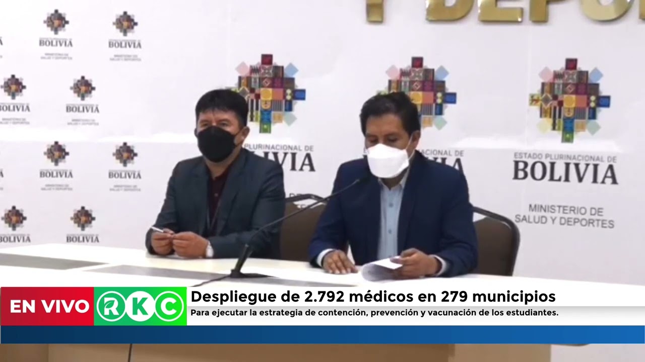 El Ministro de Salud y Deportes, Jeyson Auza, informó que se dispuso el despliegue de 2 792 médicos
