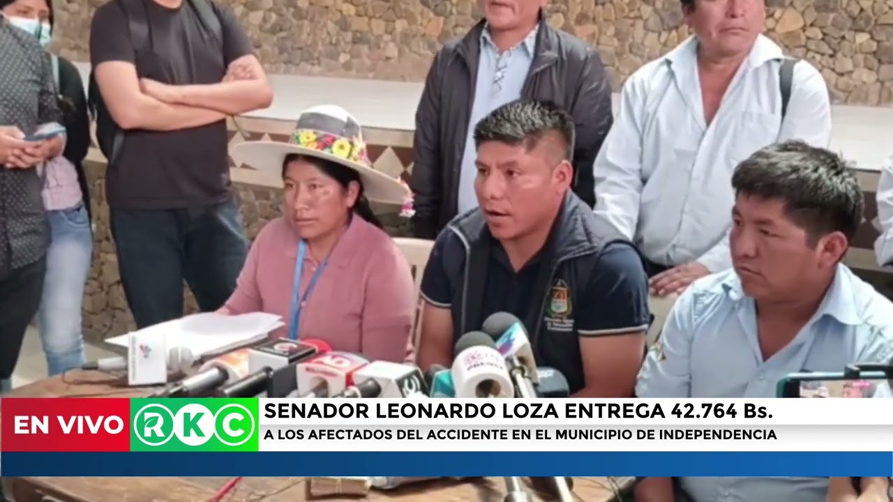 SENADOR LOZA ENTREGO 42 764 BS AYUDA ECONÓMICA A LOS AFECTADOS DEL ACCIDENTE EN INDEPENDENCIA