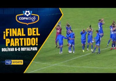 ¡Final del partido! Bolívar aplastó a Royal Pari en el estadio Hernando Siles.