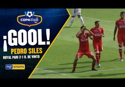 ¡Gol de Royal Pari! Joel Amoroso pone un centro para que Pedro Siles ponga el 2-1 a la U de Vinto.