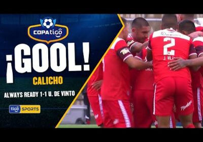 ¡Gol de U. de Vinto! Gran zurdazo de Joel Calicho para reventar el arco y dejar empate el marcador